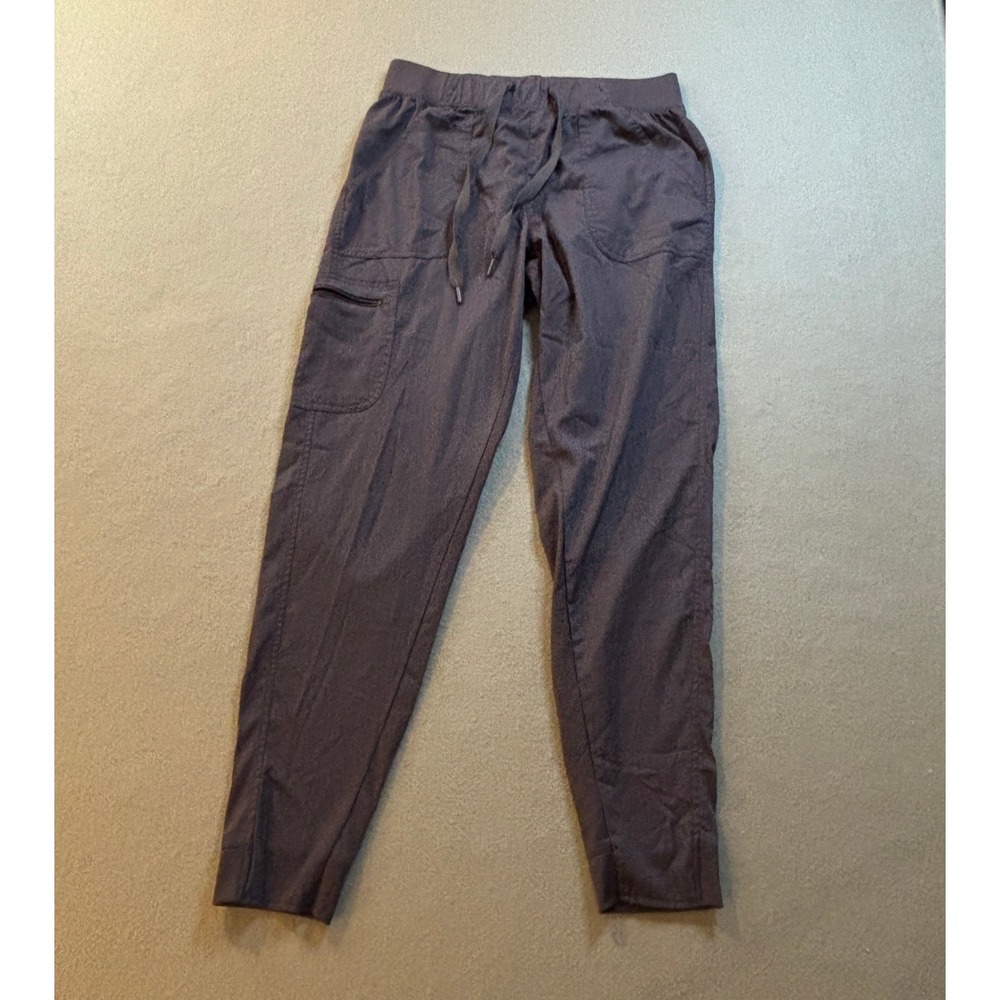 Adar Pro Scrub Pants Womens M Charcoal Grey Tapered Jogger Cargo Medical